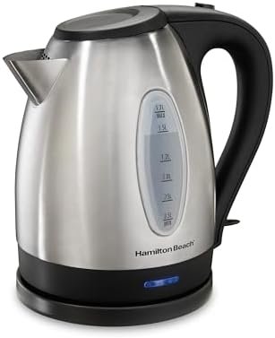 Hamilton Beach Electric Tea Kettle, Water Boiler & Heater, 1.7 Liter, Cordless