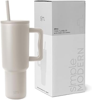 Simple Modern 40 oz Tumbler with Handle and Straw Lid | Insulated Cup Reusable