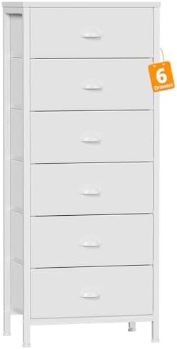 31YovHIXxL._AC_.jpg Furnulem White Tall Dresser for Bedroom,Vertical Storage Tower Unit and End - Image 1