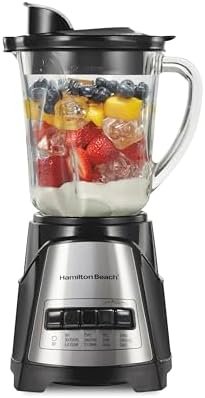 Hamilton Beach Power Elite Wave Action Blender For Smoothies, 40 Oz Glass Jar
