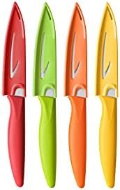 Paring knife, 4PCS Paring knives (4 Knives and 4 Knife cover), 4 Inch Peeling