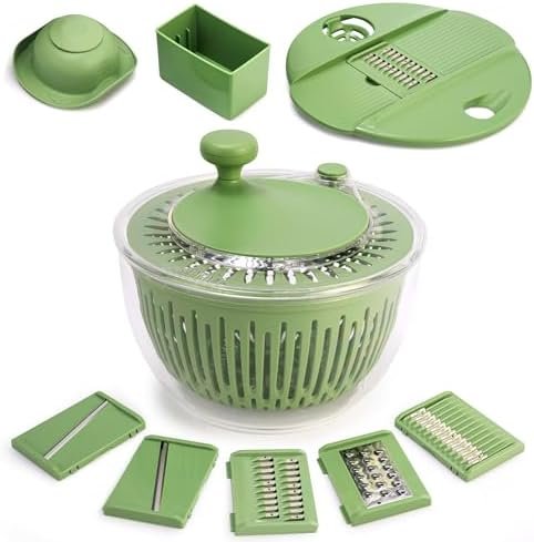 SUSTEAS Salad Spinner Large, Vegetables Wash Bowl, Fruits & Herb Lettuce Dryer