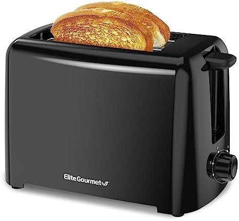 Elite Gourmet ECT1027B Cool Touch Toaster with 6 Temperature Settings & Extra