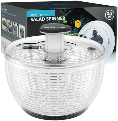 Smile mom Salad Spinner Small Lettuce Spinner Kitchen Gadgets Vegetable Washer