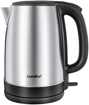 COMFEE' 1.7L Stainless Steel Electric Tea Kettle, BPA-Free Hot Water Kettle