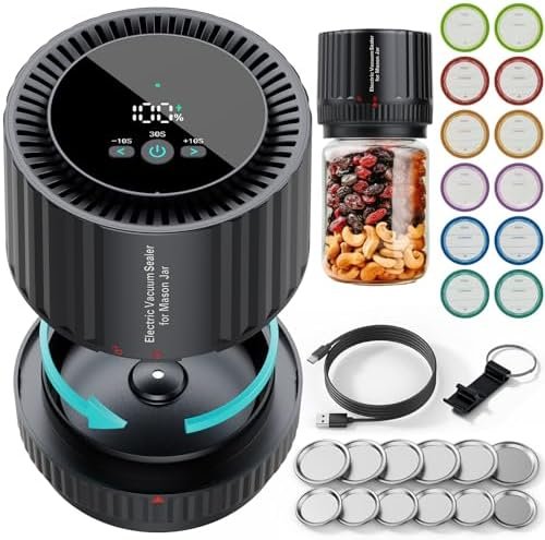 2025 Latest Updated Electric Mason Jar Vacuum Sealer Kit, Firm Sealing