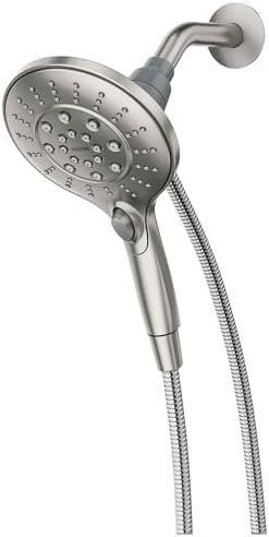 31it2x4USNL._AC_.jpg Moen Engage Spot Resist Brushed Nickel Six-Function 5.5-Inch Removable Handheld - Image 1