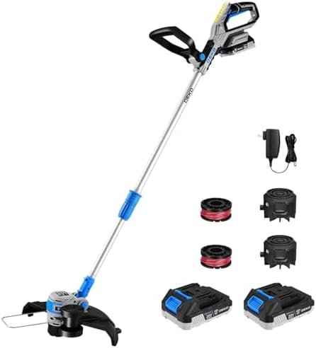 String Trimmer Cordless Battery Powered：DEKOPRO 20V Brushless Electric Weed