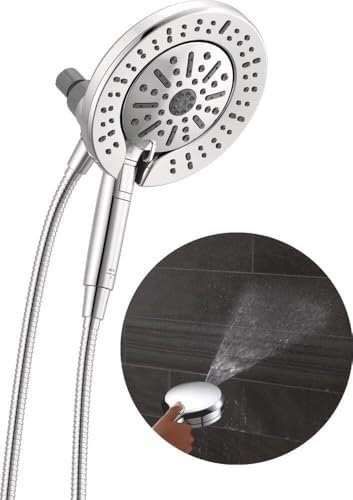 Delta 6-Setting In2ition 2-in-1 Dual Shower Head with Handheld High Pressure