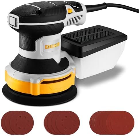 41LpaBU7bRL._AC_.jpg Orbital Sander Corded Hand Sander: DEKOPRO 5" Random Orbital Sander - Image 1