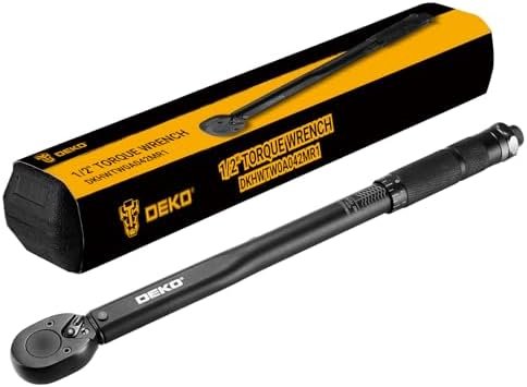 DEKOPRO 1/2 Inch Drive Dual-Direction Torque Wrench, 10-150 Ft-Lb & 13.6-203.5