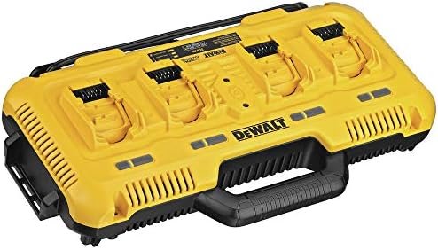 DEWALT 20V MAX* Charger, 4-Port, Rapid Charge (DCB104) , Black/Yellow