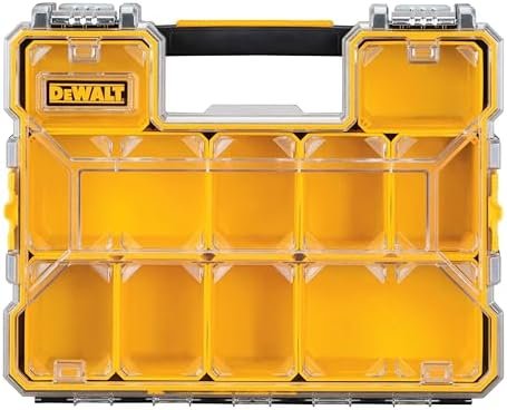 DEWALT Small Parts Organizer, Hardware Storage Box with Removable Dividers