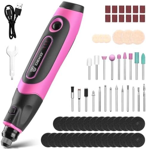 Mini Cordless Rotary Tool:DEKOPRO 3.7V Rotary Tool Variable Speed Display