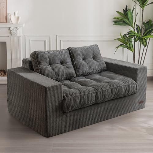 MAXYOYO Bean Bag Chair for Adults, Upholstered Floor Sofa with Armrests