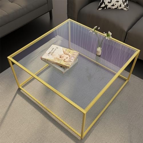 Glass Coffee Table Modern Center Table,Minimalist Coffee Table Sofa Side