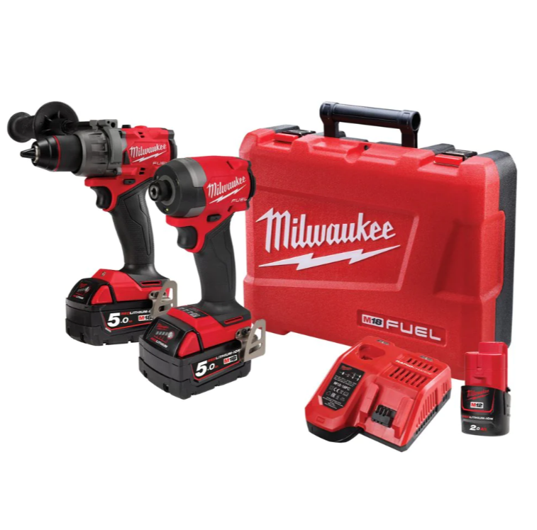 Milwaukee M18FPP2A3502C 2 Piece 18V 5.0Ah FUEL Cordless Combo Kit