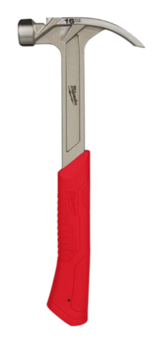 Milwaukee 48229018A 16oz Smooth Face Steel Hybrid Claw Hammer