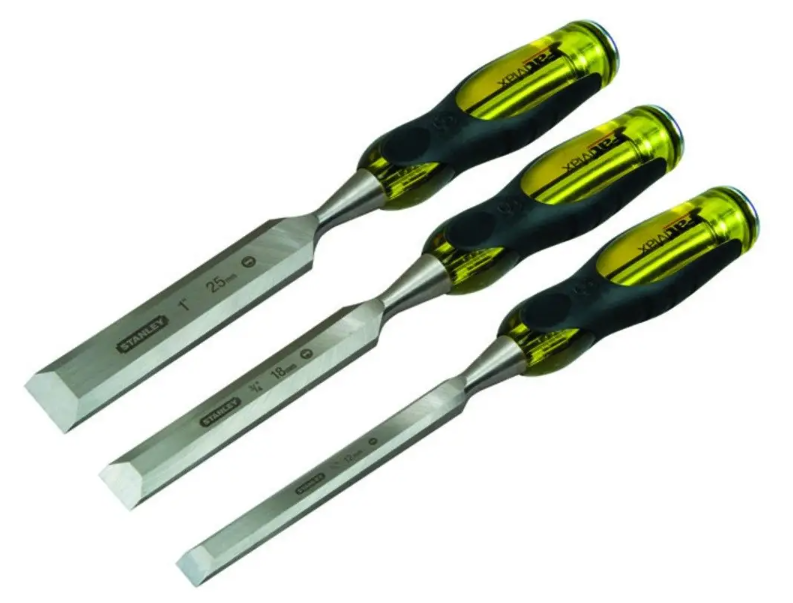 STANLEY FATMAX 3 PIECE 12-25MM TANG THRU WOOD CHISEL SET